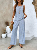 Women's Two Piece Set Sleeveless Top and Wide Leg Pants 6