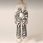 Women's Two-Piece Set with Off-Shoulder Top and Wide Leg Pants 6
