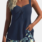Women's Two Piece Tankini Set with Coordinating Beach Shorts 5