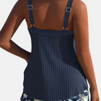 Women's Two Piece Tankini Set with Coordinating Beach Shorts 6