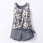Women's Two-Piece Tankini Swimsuit with Stiffened Cups and Adjustable Straps 1