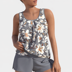 Women's Two-Piece Tankini Swimsuit with Stiffened Cups and Adjustable Straps 2
