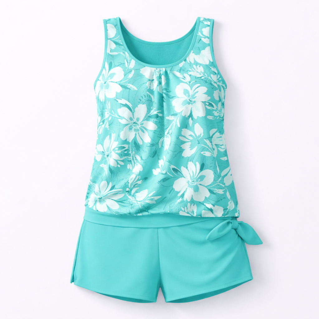 Women's Two-Piece Tankini Swimsuit with Stiffened Cups and Adjustable Straps 3