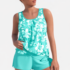 Women's Two-Piece Tankini Swimsuit with Stiffened Cups and Adjustable Straps 4