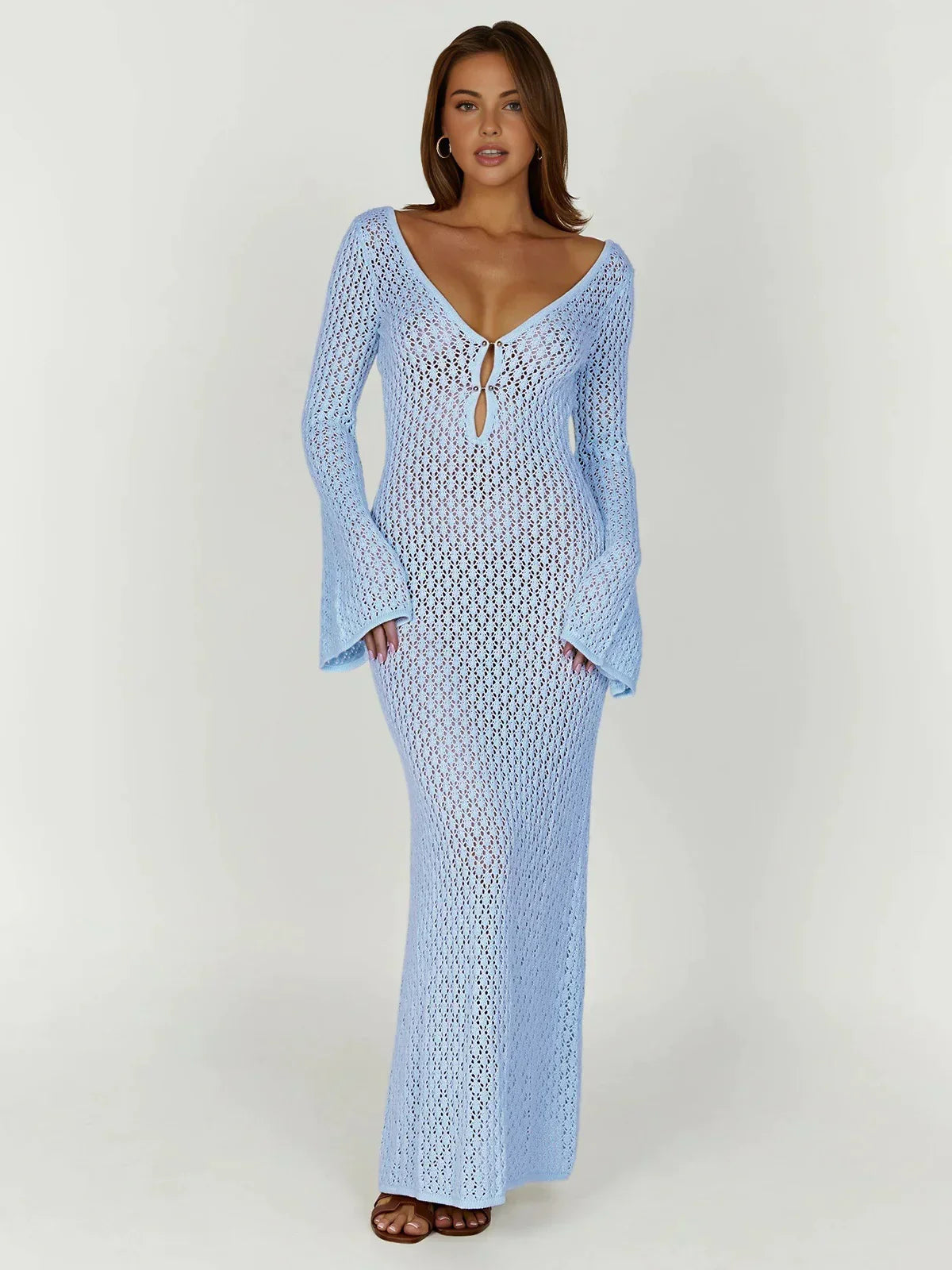 Women's V-Neck Cover-Up Dress with Adjustable Straps 6