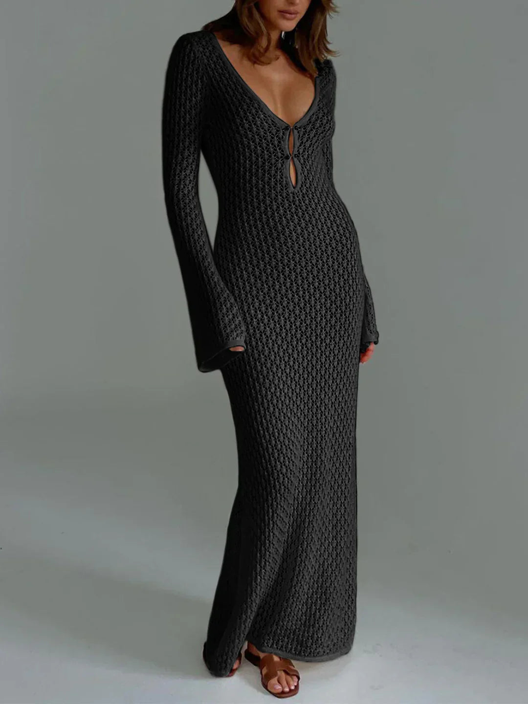 Women's V-Neck Cover-Up Dress with Adjustable Straps 8