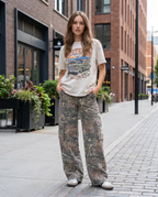 Women's Wide Leg Camouflage Cargo Pants with Multiple Pockets 4