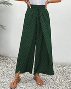 Women's Wide Leg Printed Pants with Elastic Waistband 11