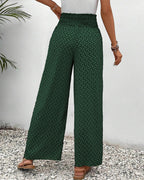 Women's Wide Leg Printed Pants with Elastic Waistband 12