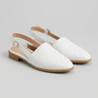 Women's Woven Slingback Flats with Adjustable Ankle Strap and Pointed Toe 11