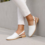 Women's Woven Slingback Flats with Adjustable Ankle Strap and Pointed Toe 8