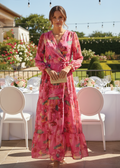 Women's Wrap Maxi Dress with Tiered Hem and Long Sleeves 1