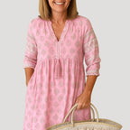 Women’s 3/4 Sleeve Midi Dress with Pockets and Tiered Hem 5