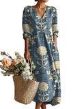 Women’s Blue Lightweight Summer Dress with Relaxed Silhouette 0