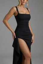 Women’s Bodycon Slip Maxi Dress with Open Back and Side Slit 2