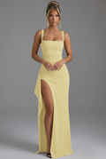 Women’s Bodycon Slip Maxi Dress with Open Back and Side Slit 7