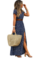 Women’s Boho Maxi Dress with Flowing Silhouette and Pull-On Closure 1