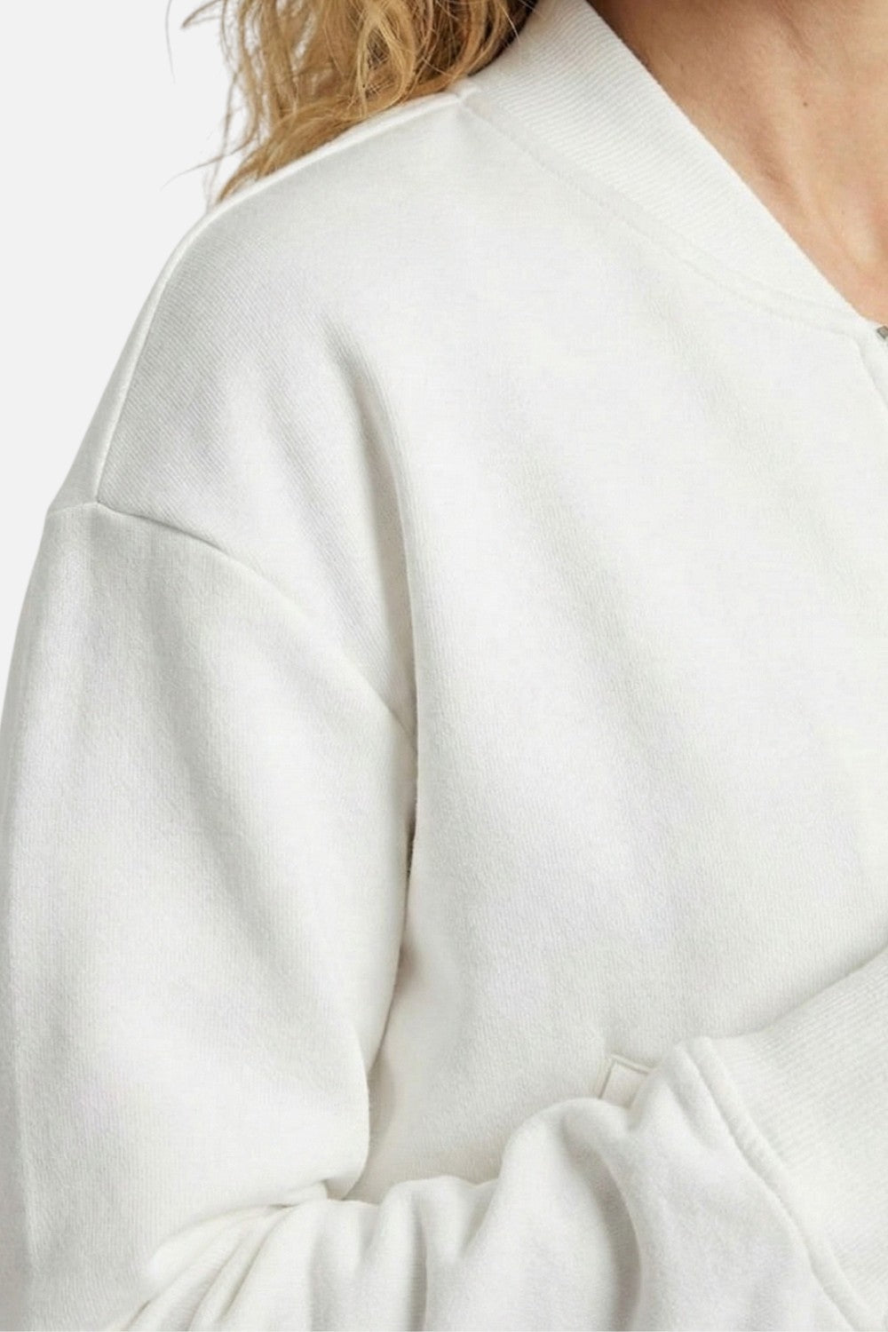 Women’s Bomber Jacket with Zip Fastening and Structured Shape 1