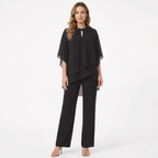 Women’s Chiffon Two-Piece Trouser Set with Asymmetric Top 4