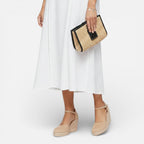 Women’s Closed Toe Wedge Sandals with Ankle Strap and Espadrille Finish 6