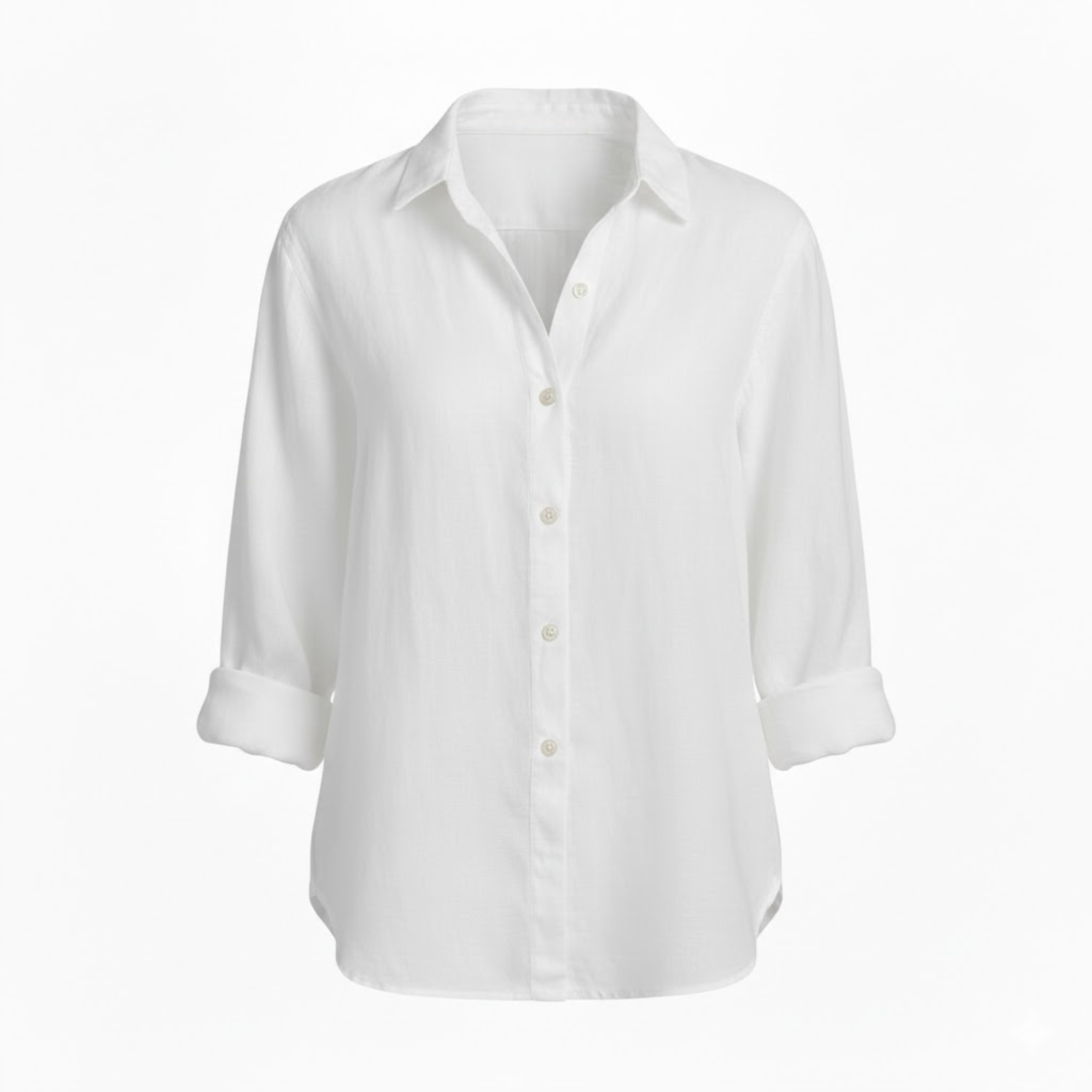 Women’s Cotton Linen Half Sleeve T-Shirt with Turn-Down Collar 7
