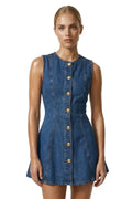 Women’s Denim Mini Dress with Lightweight Fabric and Soft Lining 0