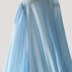 Women’s Floral Chiffon Maxi Dress with Long Sleeves and V-Neckline 1