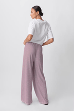 Women’s Full-Length Pants with Drawstring and Horizontal Stripes 6