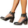 Women’s Heeled Shoes with Comfortable Sole and Non-Slip Tread in Synthetic Leather 0