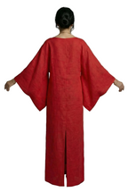 Women’s Kimono Midi Dress with Tie Waist and Kimono Sleeves 1