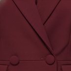Women’s Knee-Length Blazer Dress with Lapel Collar and Button Closure 7
