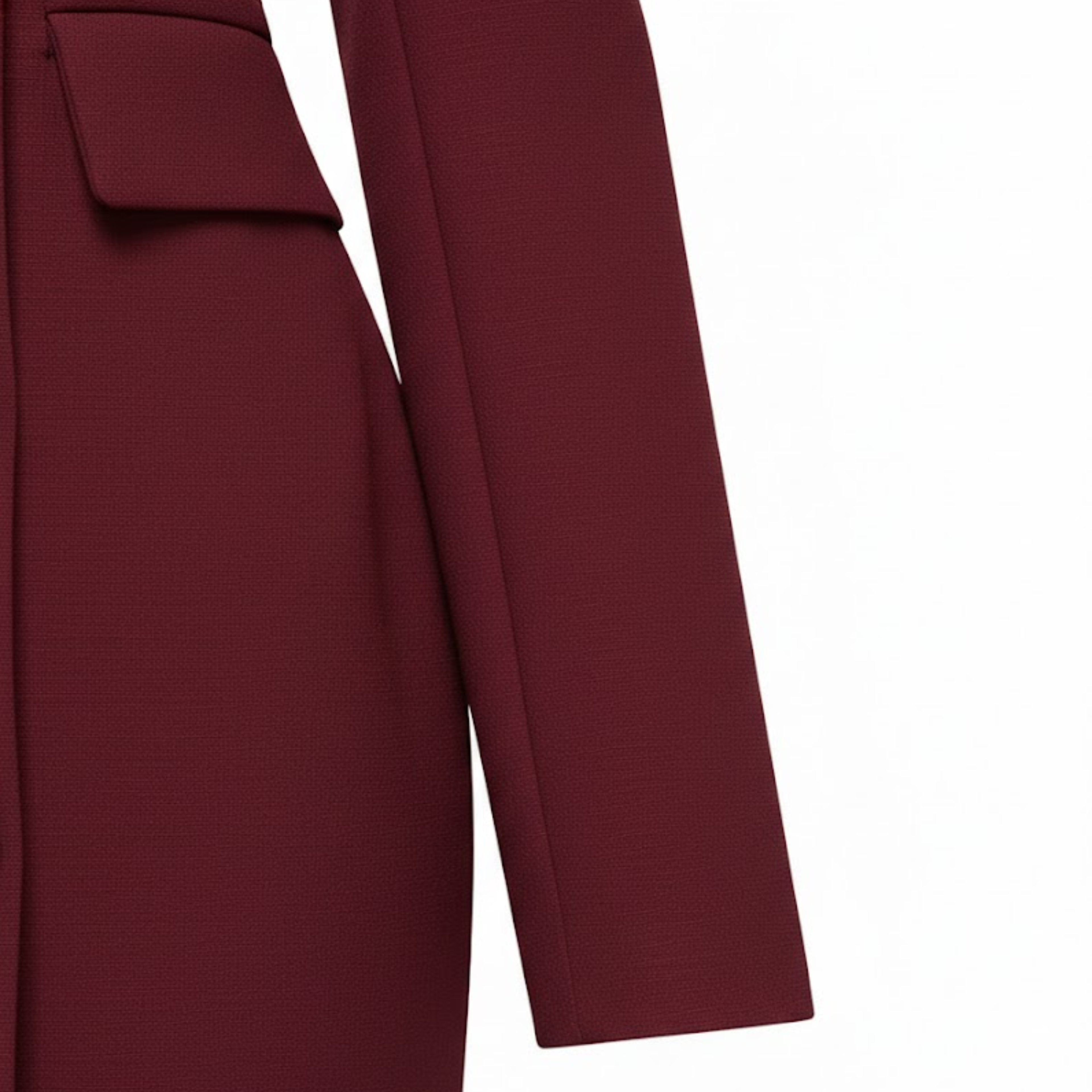 Women’s Knee-Length Blazer Dress with Lapel Collar and Button Closure 8
