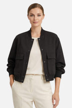 Women’s Lightweight Bomber Jacket in Polyester with Classic Silhouette 3