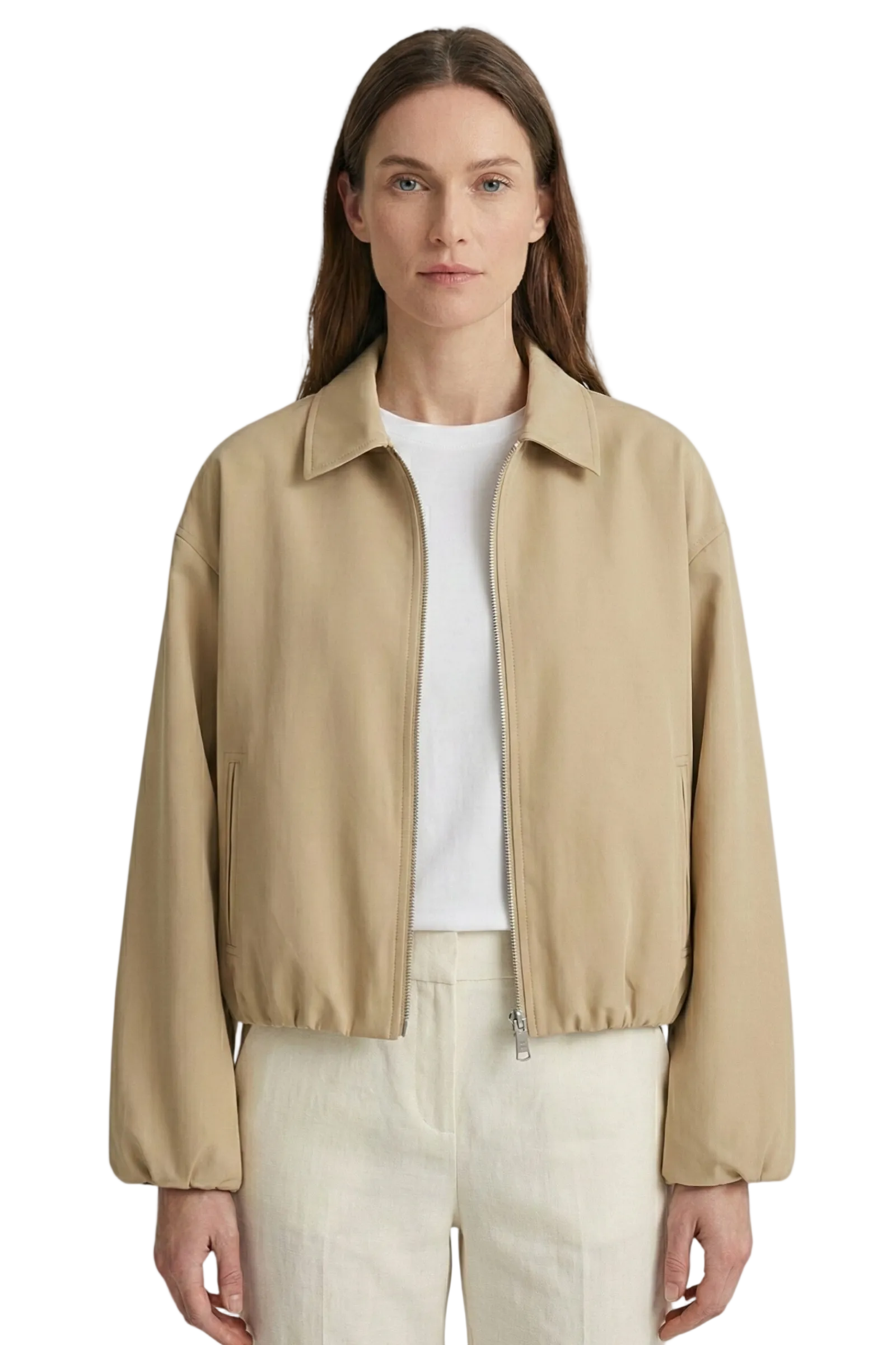 Women’s Lightweight Bomber Jacket with Turn-Down Collar 0