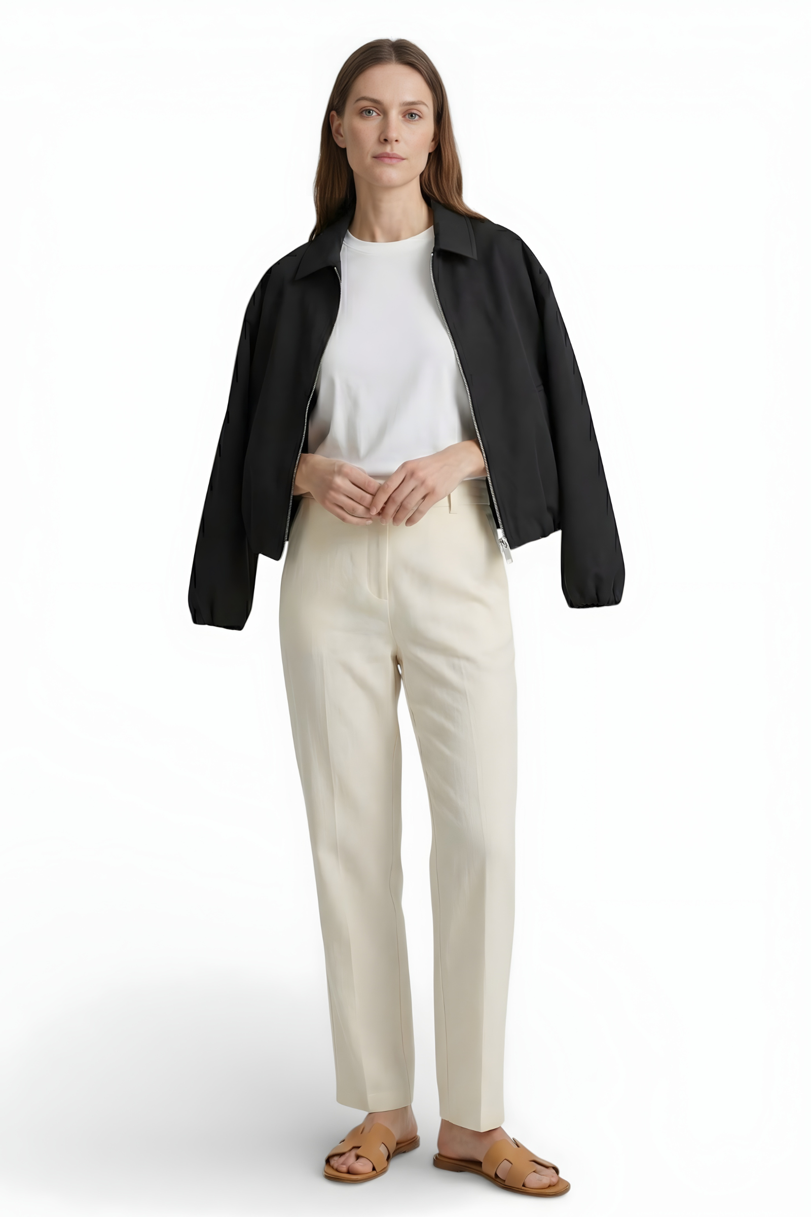 Women’s Lightweight Bomber Jacket with Turn-Down Collar 7