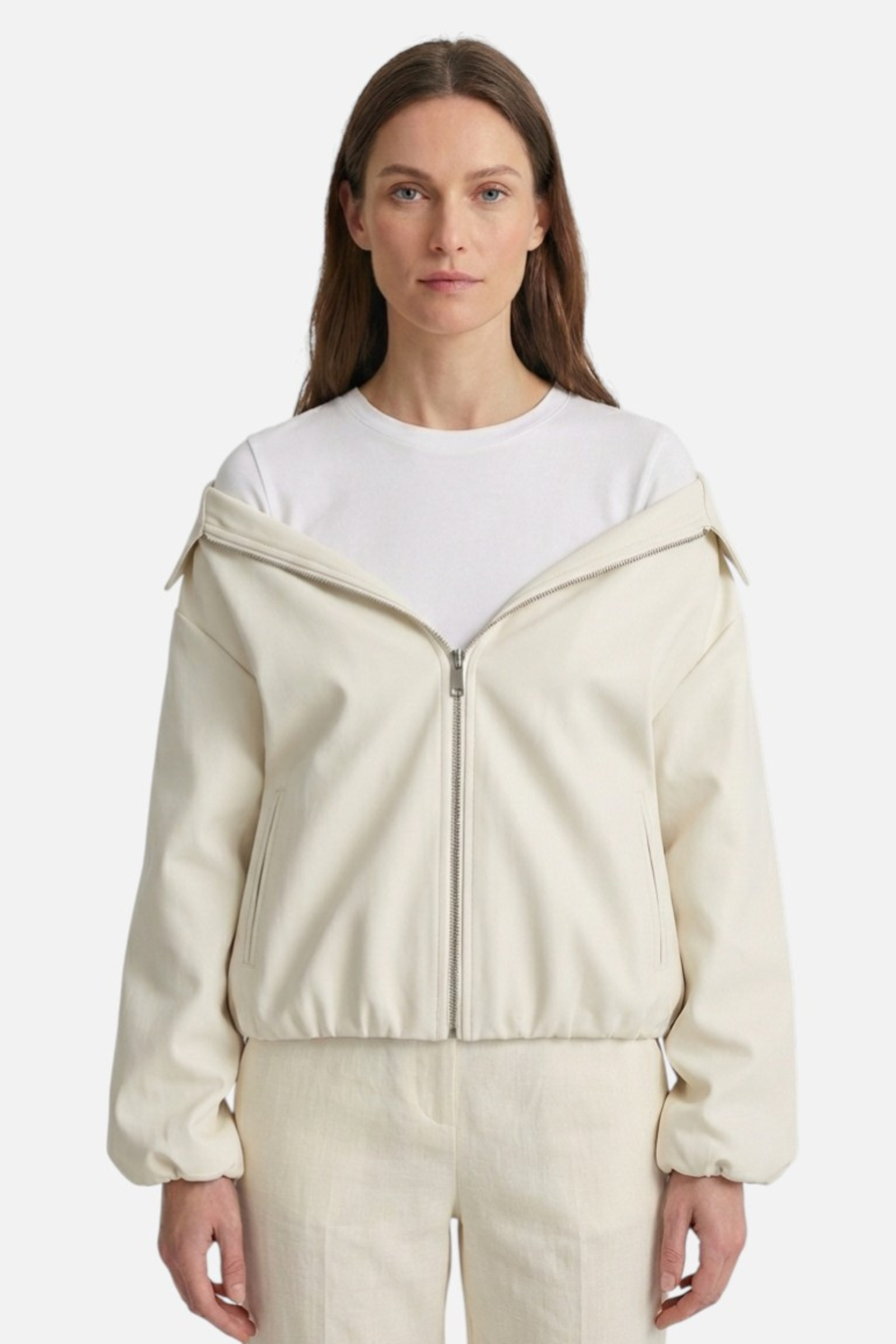 Women’s Lightweight Bomber Jacket with Turn-Down Collar 9