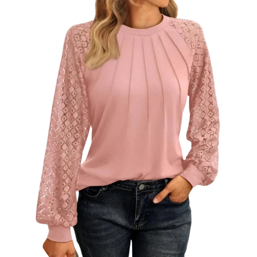 Women’s Long Sleeve Blouse with Relaxed Fit in Multiple Colors 0