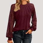 Women’s Long Sleeve Blouse with Relaxed Fit in Multiple Colors 1
