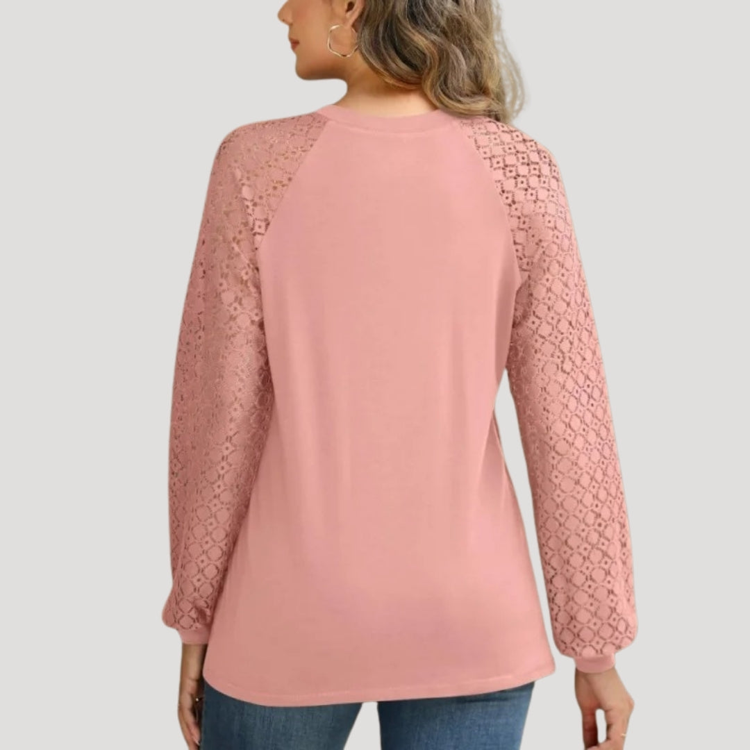 Women’s Long Sleeve Blouse with Relaxed Fit in Multiple Colors 4