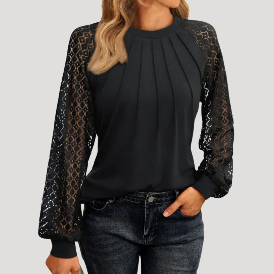 Women’s Long Sleeve Blouse with Relaxed Fit in Multiple Colors 7