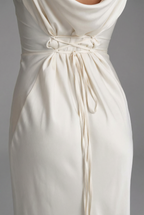 Women’s Long Sleeve Maxi Dress with Clean Neckline and Flowing Drape 3
