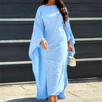 Women’s Loose Cotton Maxi Dress in White 2