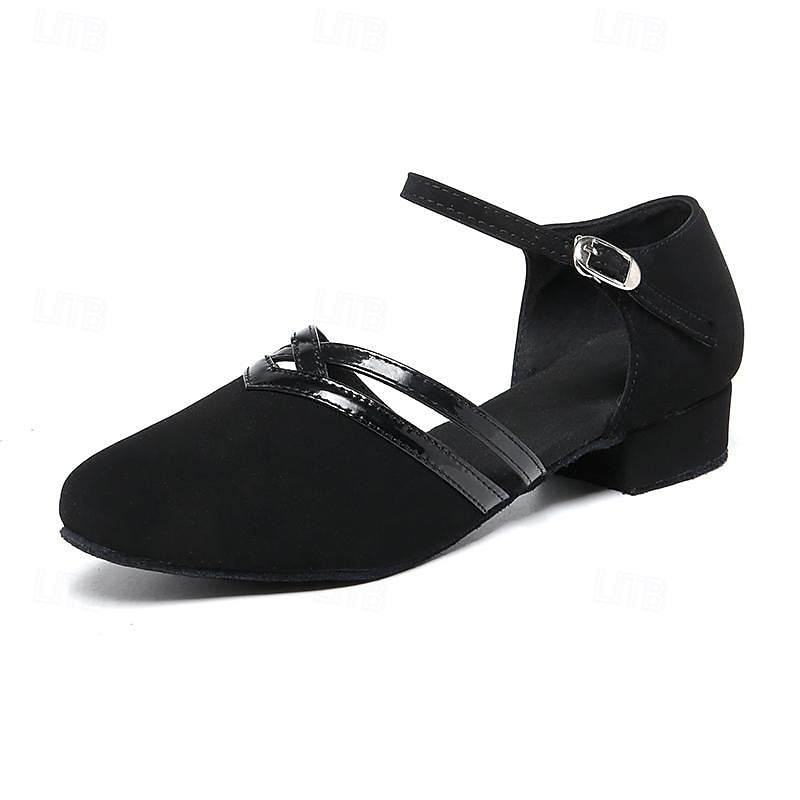 Women’s Modern Dance Shoes with Adjustable Ankle Strap and Non-Slip Outsole - Black 3