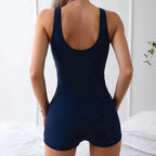 Women’s One Piece Swimsuit with Racerback and Printed Side Panels 4