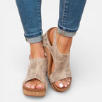 Women’s Open Toe Platform Wedge Sandals with Cushioned Sole 0