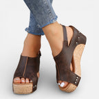 Women’s Open Toe Platform Wedge Sandals with Cushioned Sole 4