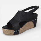 Women’s Open Toe Platform Wedge Sandals with Cushioned Sole 6