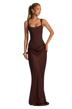 Women’s Sleeveless Bodycon Maxi Dress with Draped Waist Detail 2
