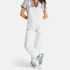 Women’s Sleeveless Denim Jumpsuit with Pockets and Belted Waist 3
