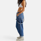 Women’s Sleeveless Denim Jumpsuit with Pockets and Belted Waist 5